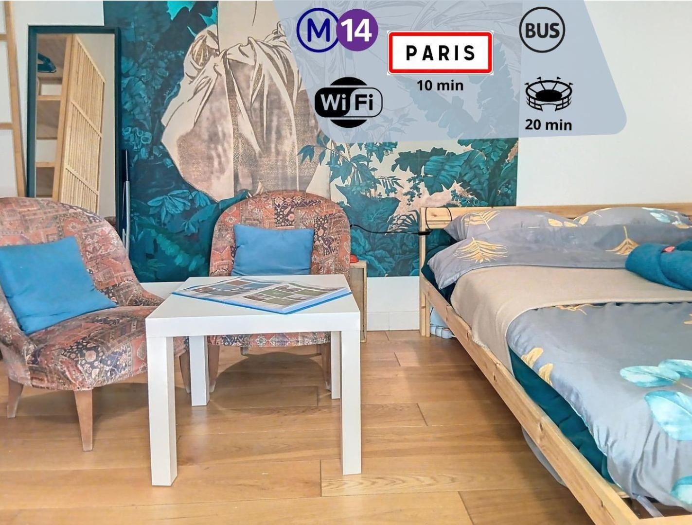 Le Chic Audonien - Cozy Nest Before Gates Of Paris - Access From Cdg & Orly Airports - Wi-Fi - Smart Tv Lägenhet Saint-Ouen  Exteriör bild